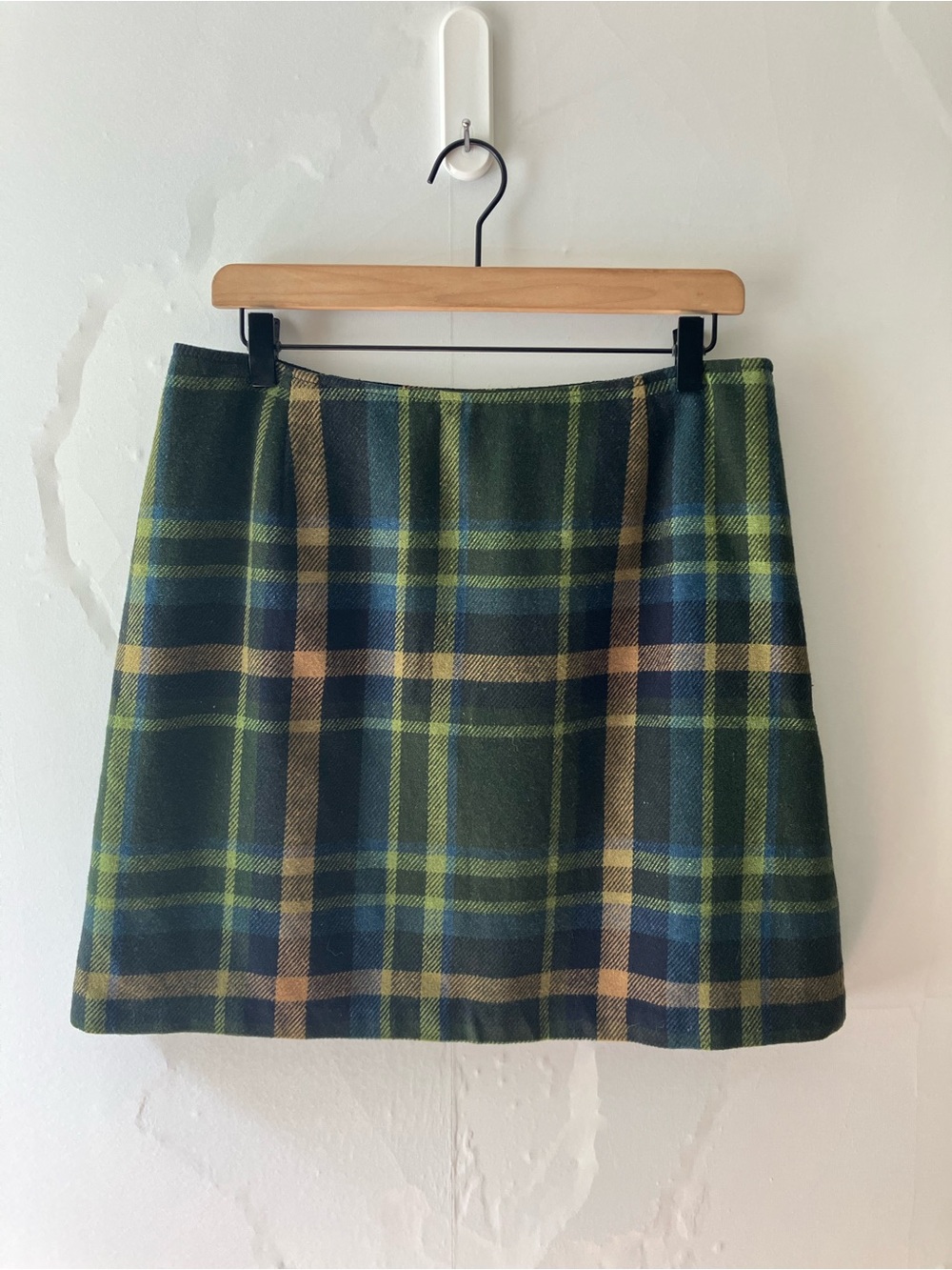 MAURICES Wool Blend Plaid Mini Skirt